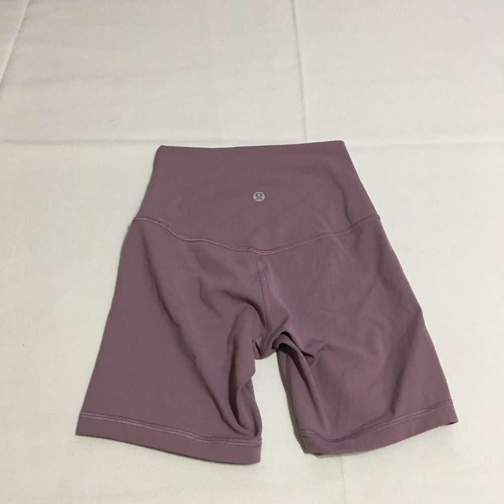Lululemon Align High Rise Biker Shorts Women Size 0 Purple 6" Inseam Yoga